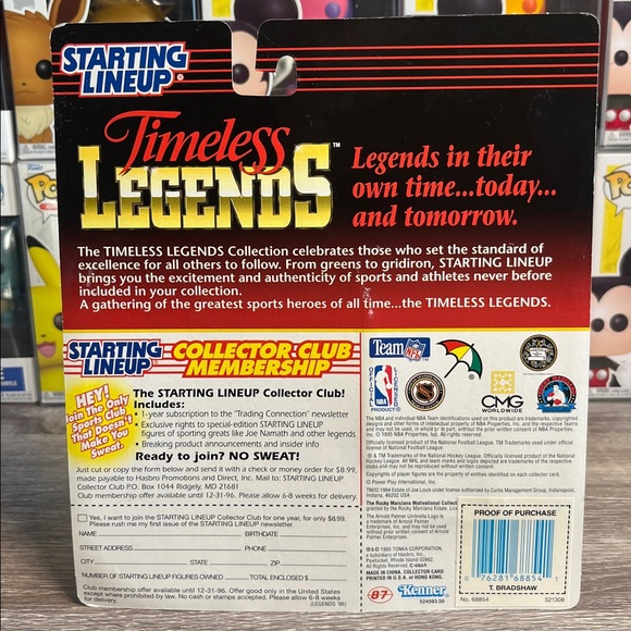 Starting Lineup Timeless Legends Terry Bradshaw Action Figure - Black and Yellow - Picture 2 of 2